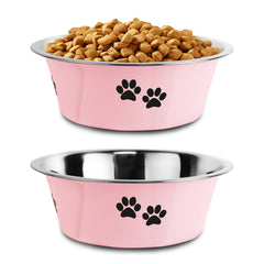 SOUXU bol chien inox rose 53 oz, durable et facile à nettoyer