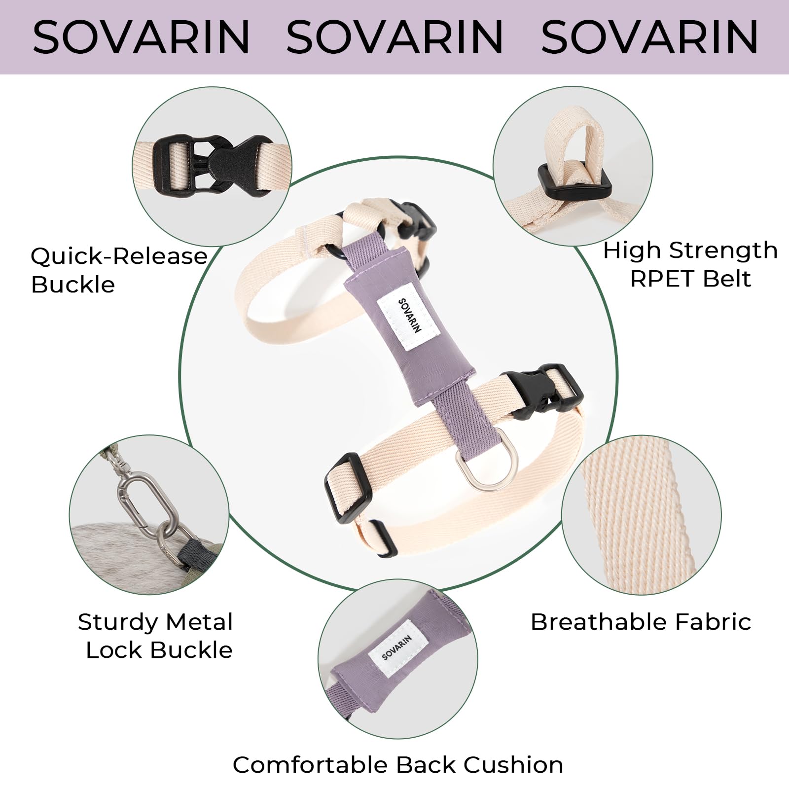 Tissu Sovarin respirant et durable, résistance au sable, pluie et jeu.