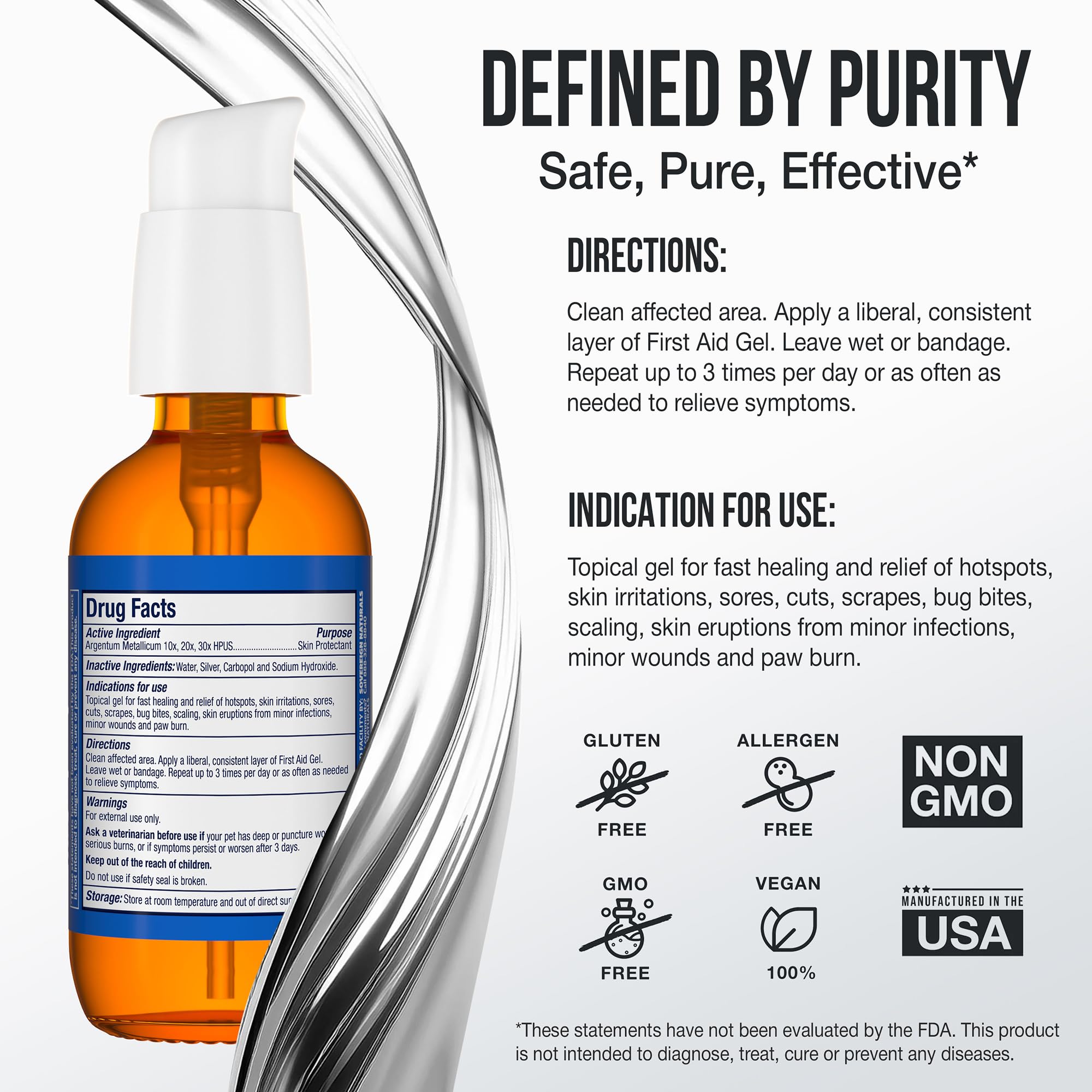 Pompe du gel Sovereign Silver, dosage précis