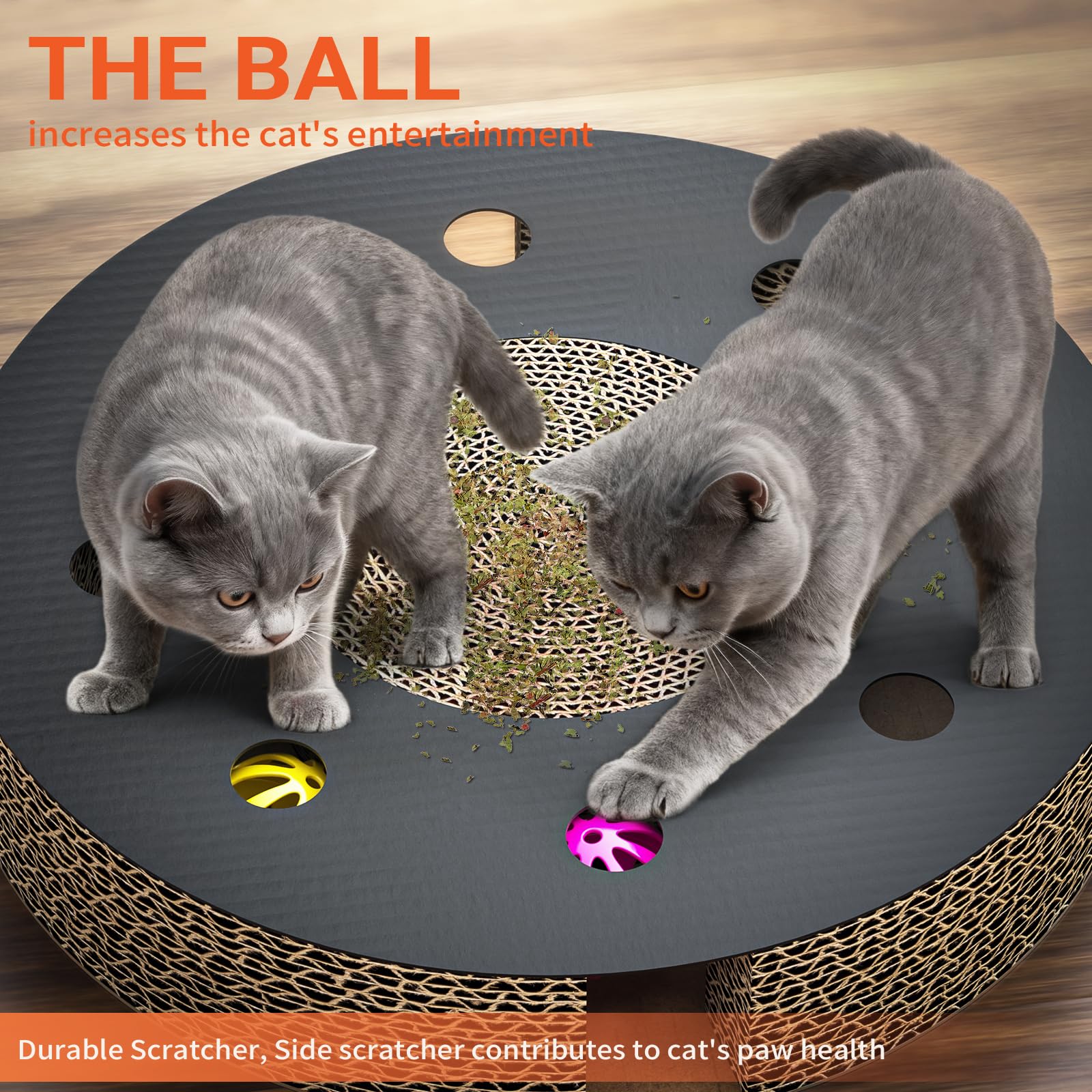 SOVPAIT jouets interactifs avec cloche et catnip.