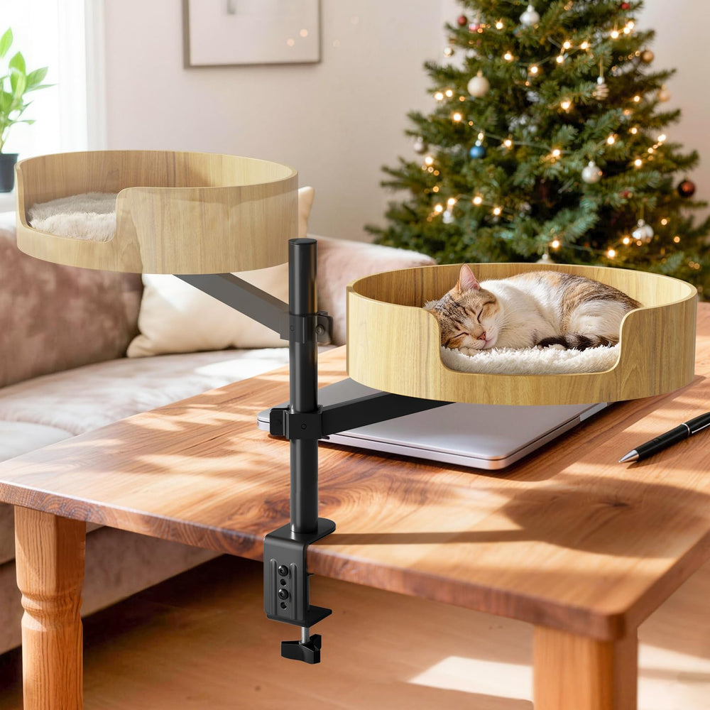 Spacocld Cat Desk Bed, hauteur reglable, adaptez le confort du chat.