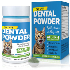 Poudre dentaire Spanielbuns en bouteille pour chats – haleine plus fraîche