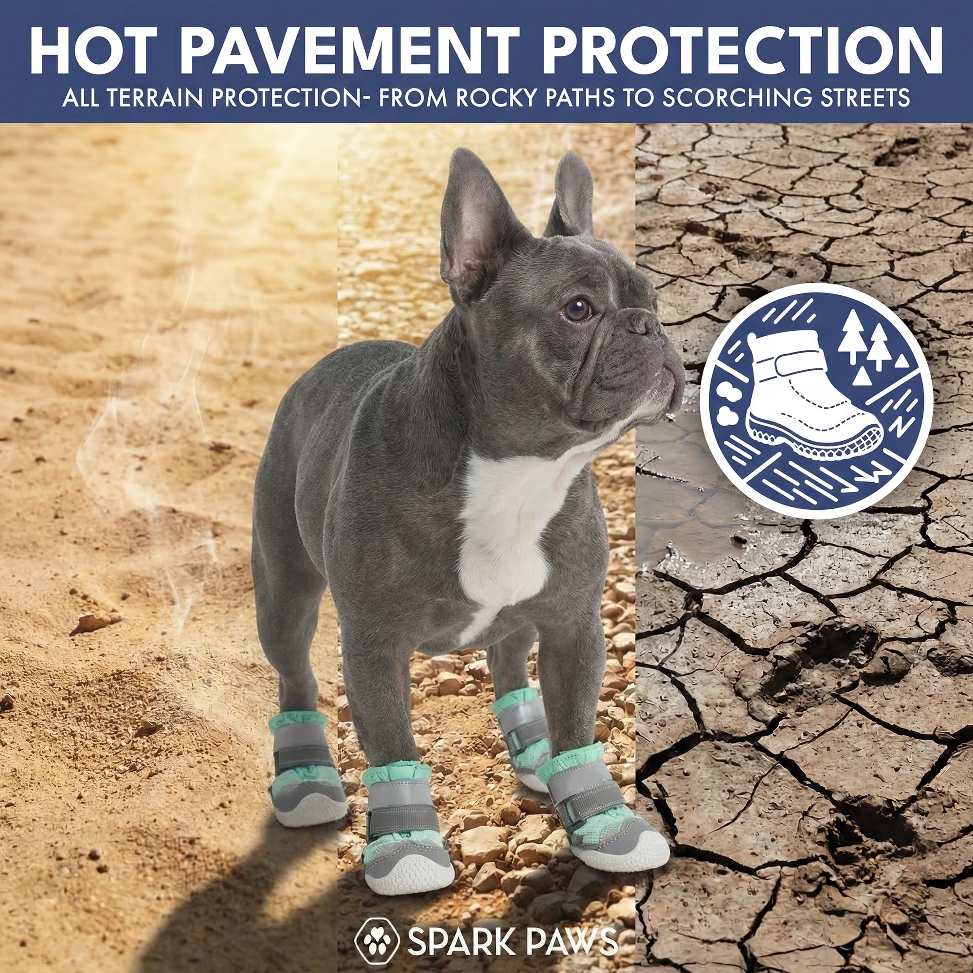 Spark Paws: bottes imperméables pour chien, garde les pattes au sec.