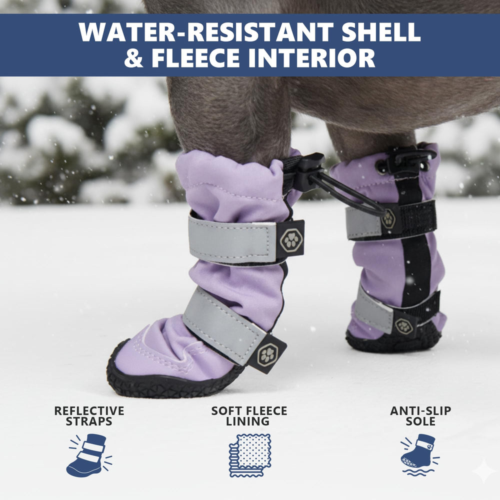 Spark Paws bottes chien lilas taille 1 – nettoyage facile: prêt à l’emploi après chaque aventure.