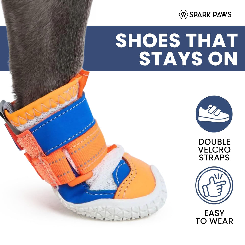 Spark Paws: mesh leger et respirant pour garder les pattes au frais.