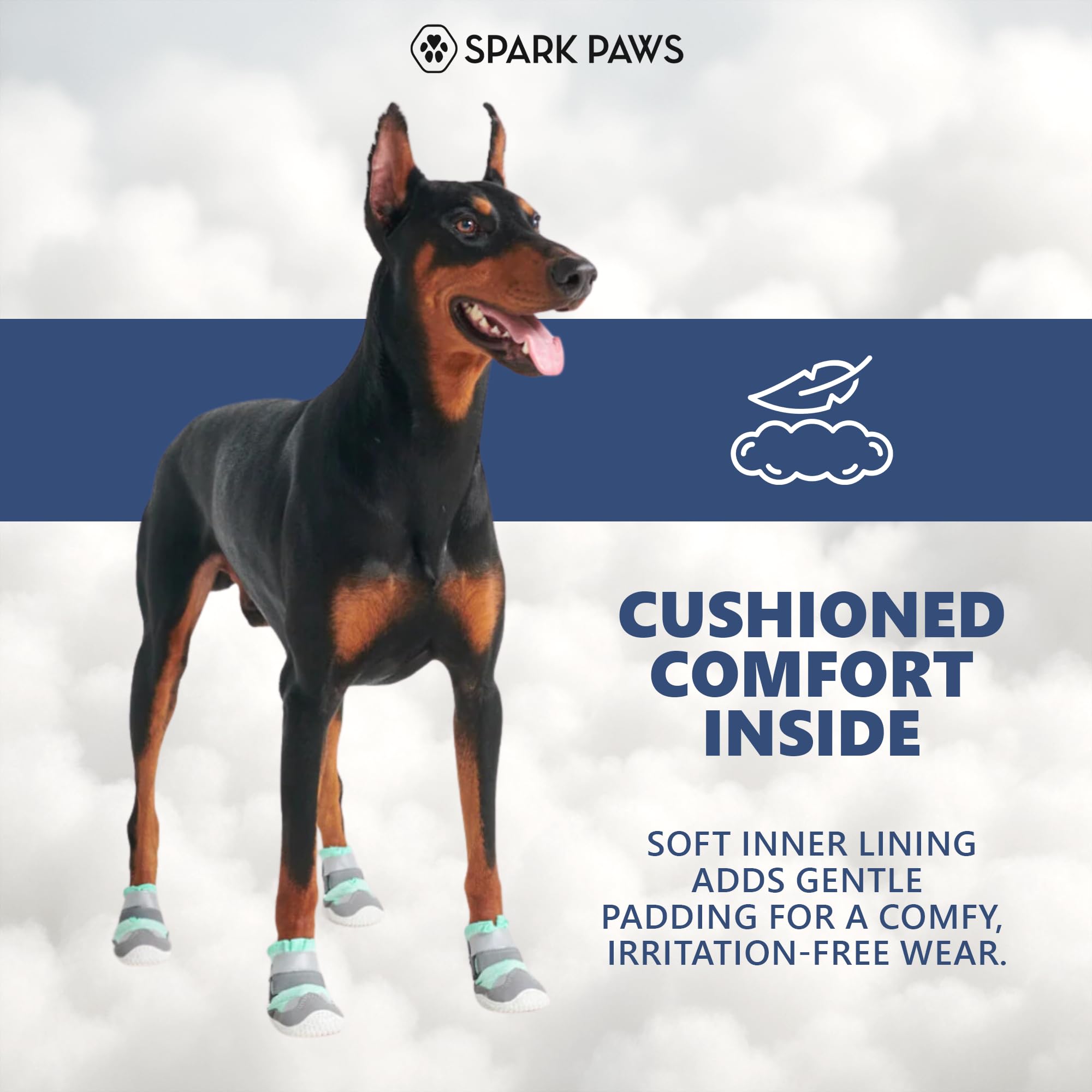 Spark Paws fermetures velcro faciles à régler pour un ajustement sûr