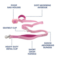 Spark Paws – Laisse avec clip ceinture de voiture pour des trajets plus sûrs.