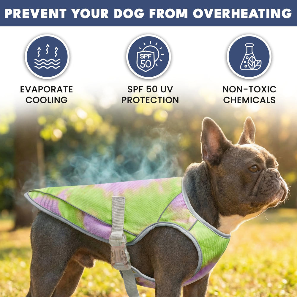 Spark Paws gilet refroidissement chien, tissu absorbant: sensation de fraîcheur durable.