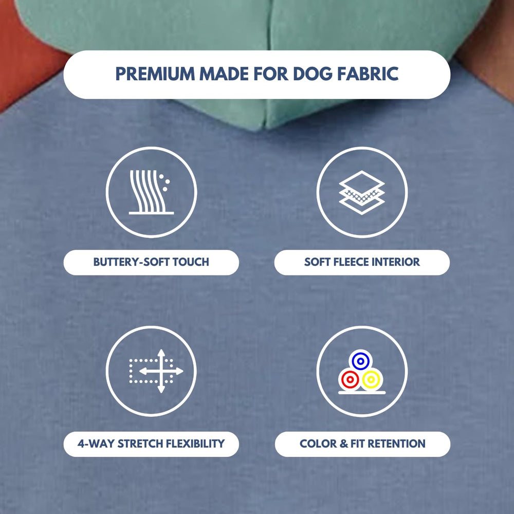 Spark Paws Hoodie, détail tissu doux et coupe flexible.