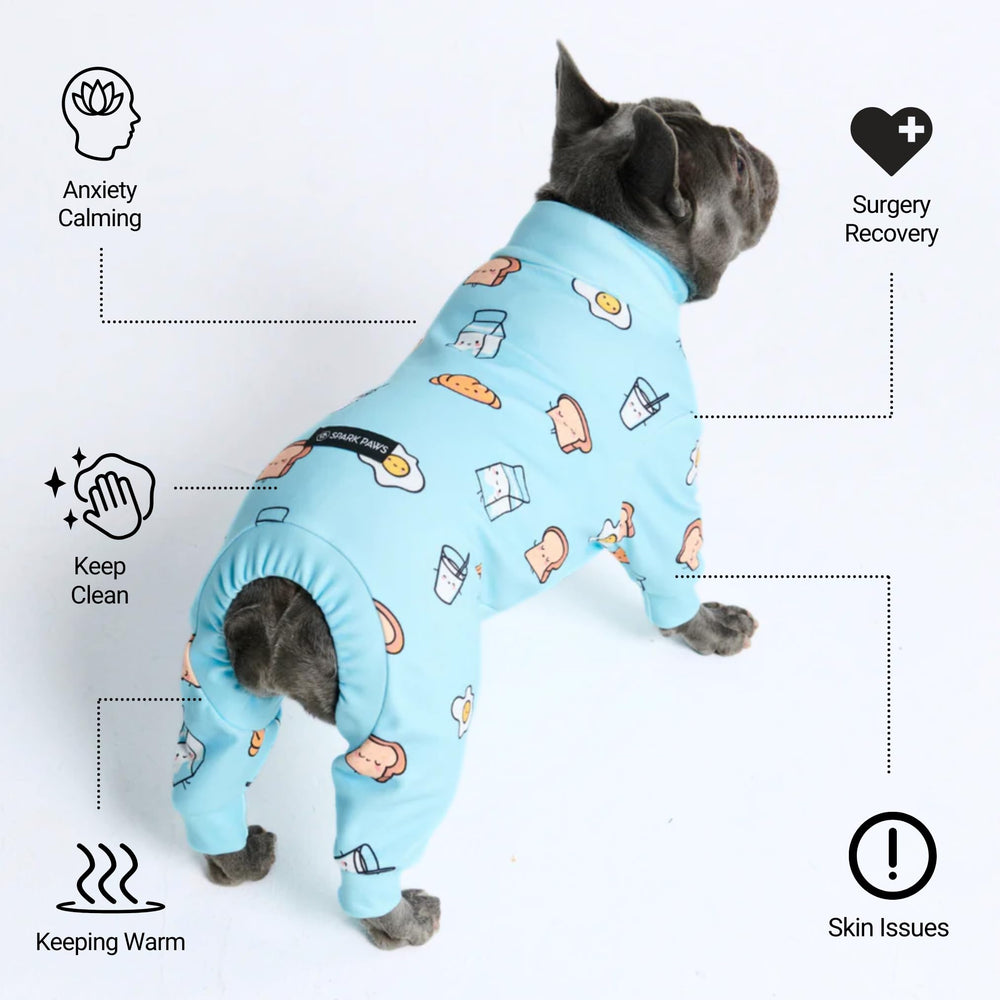 Spark Paws Pyjama chien bleu – Ajustement précis testé sur des milliers de chiens
