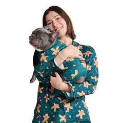 Spark Paws pyjama homme bonhomme pain epice, chaleur réconfortante pour les fêtes.