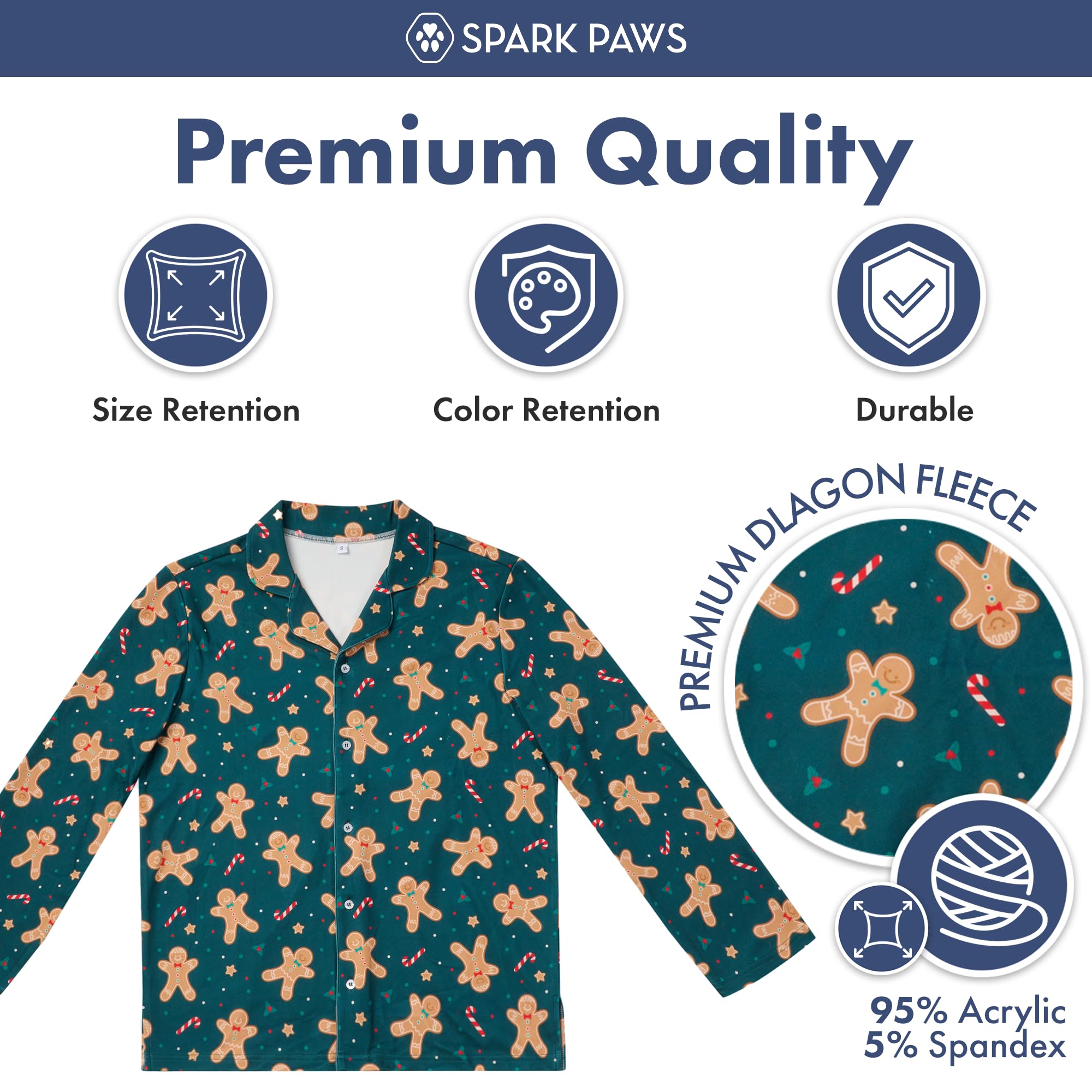 Spark Paws pyjama taille mixte, ensemble sur mesure pour toute la famille.