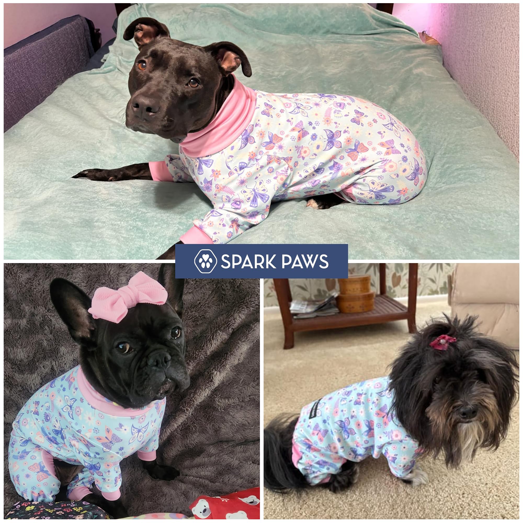 Spark Paws pyjama chien – utilisation nocturne sécurisante et confortable pour votre compagnon.