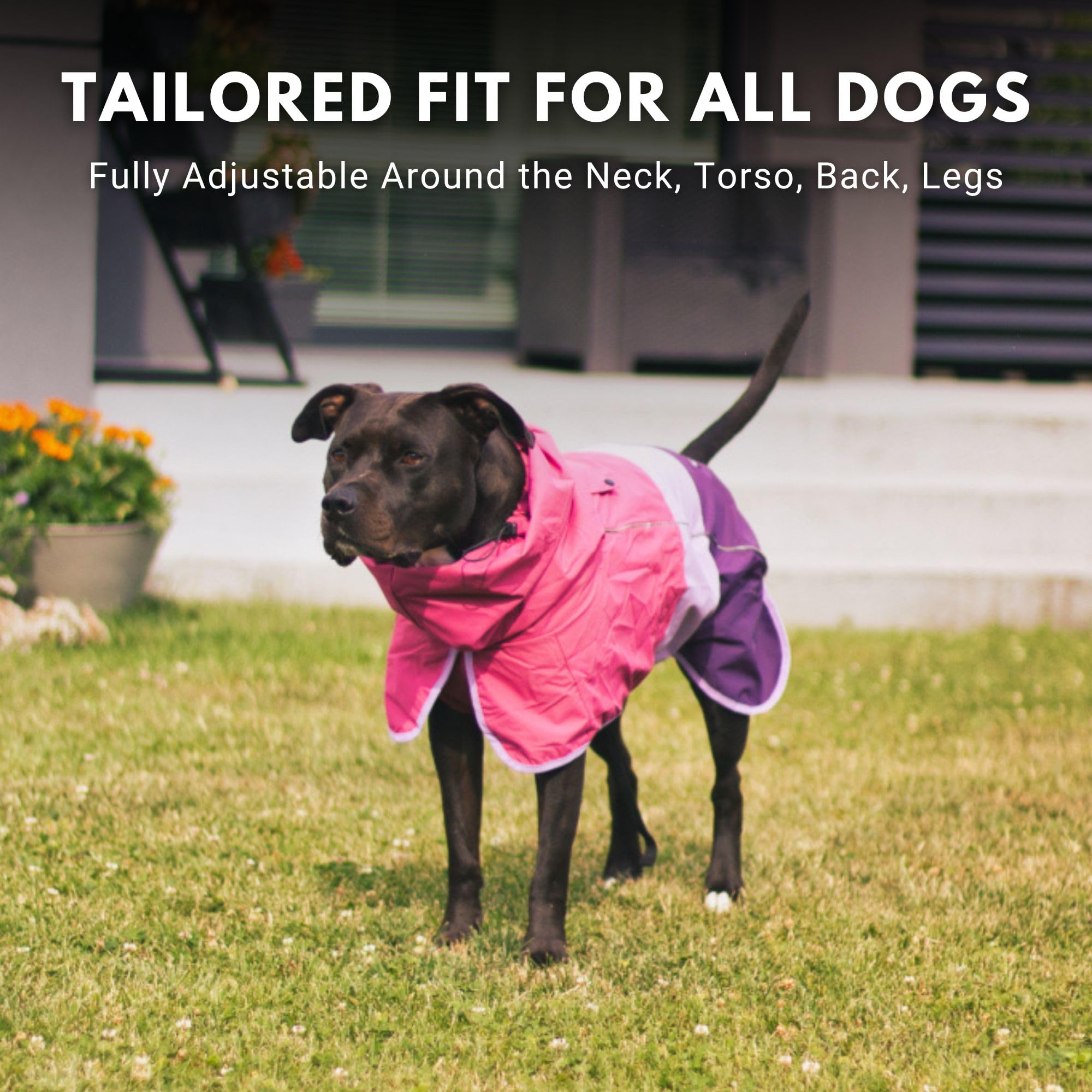 Spark Paws Veste Pluie Chien, doublure en mesh respirant assure le confort même par temps variable.