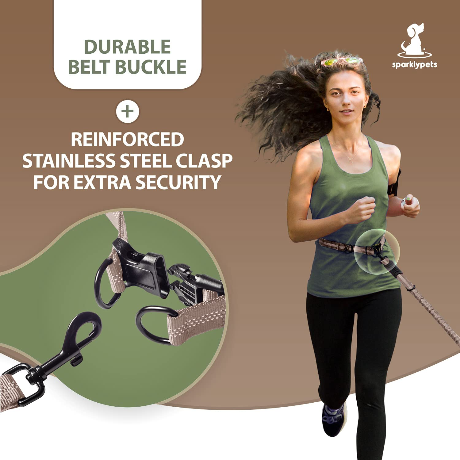 Conception confortable et durable SparklyPets Double lors des promenades quotidiennes.