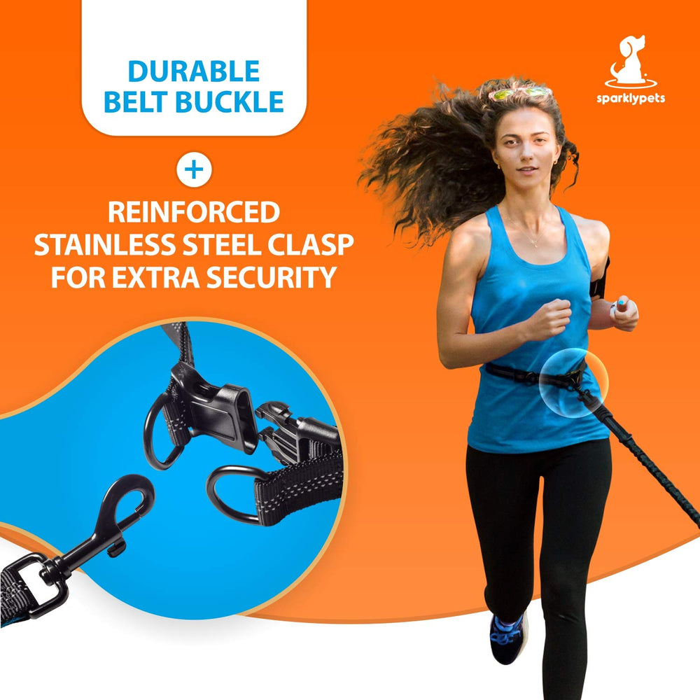 SparklyPets Laisse double polyvalente: mains libres ou mains sur la promenade.