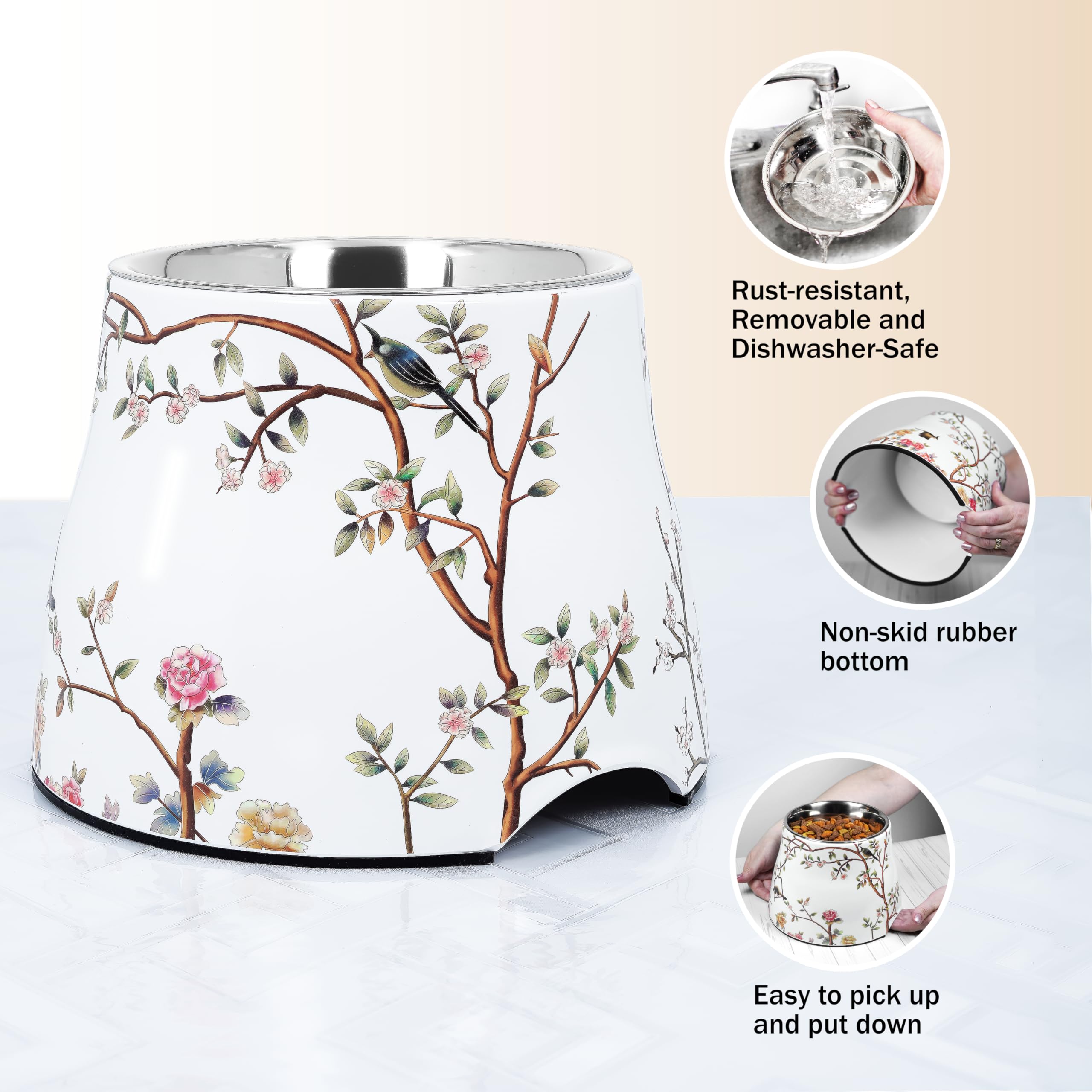 Design floral blanc Sparktek, ajout élégant à votre intérieur.