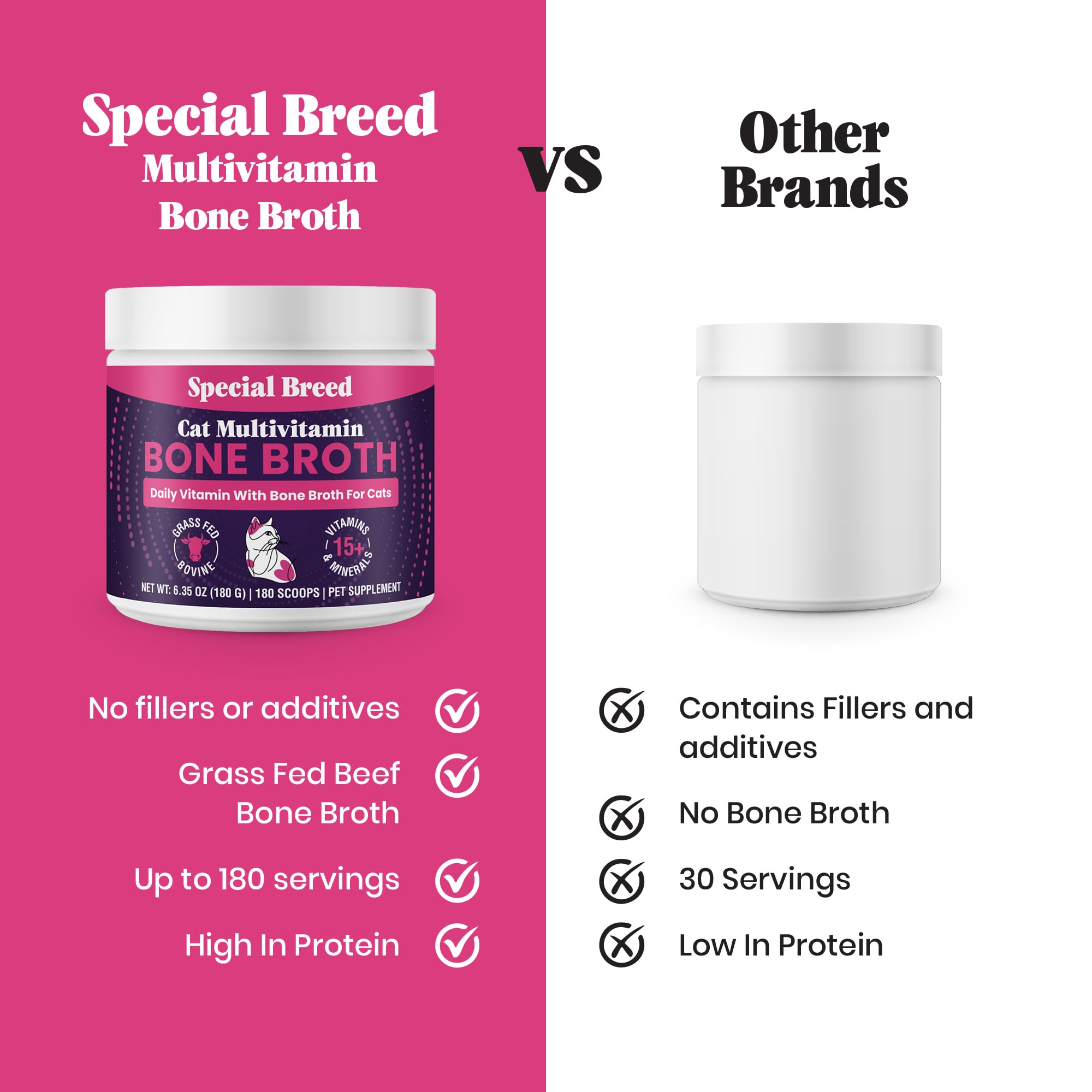 Special Breed chat savourant le bouillon, pelage brillant et peau saine.