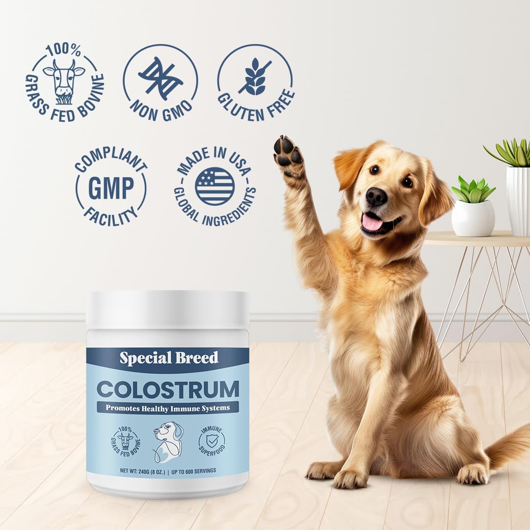 Special Breed Colostrum Bovin emballage pratique et facile à stocker.