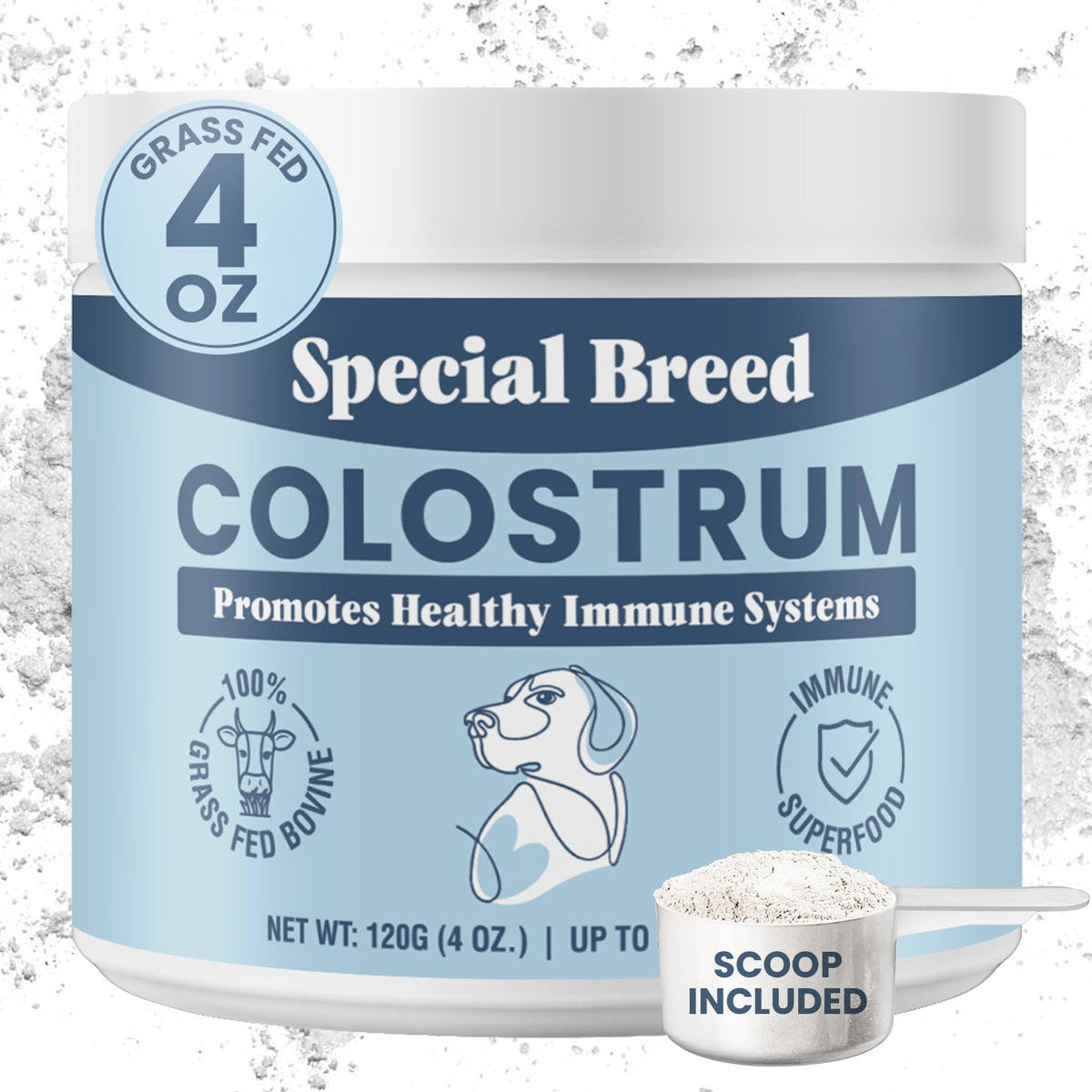 Special Breed Colostrum en flacon – soutien immunitaire potentiel pour chiens et chats.