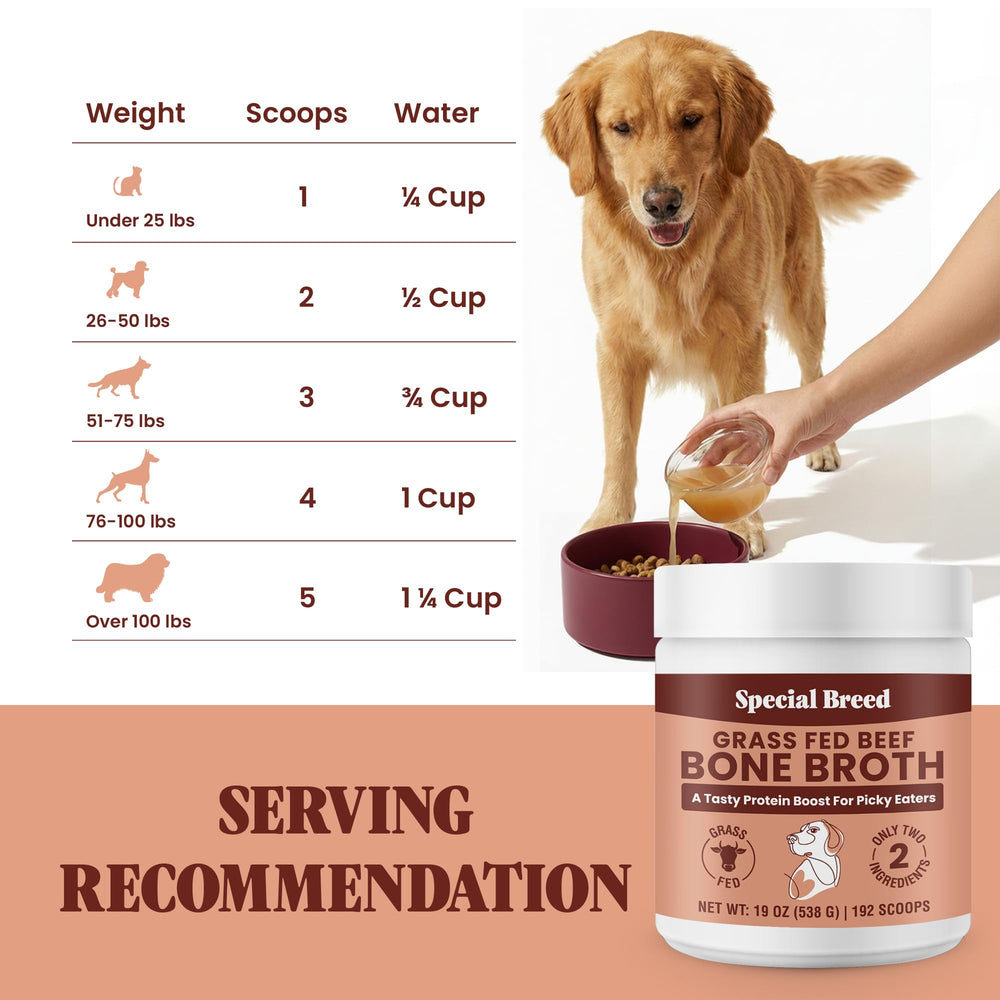 Special Breed — diluer dans l’eau chaude pour obtenir un bouillon nourrissant.