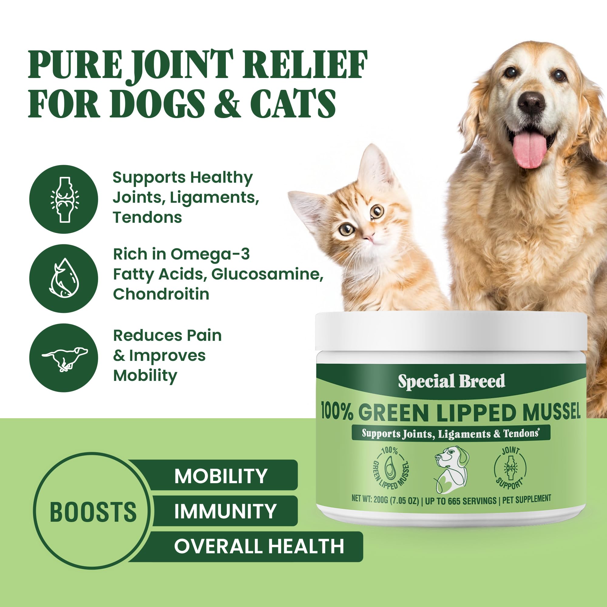 Special Breed - poudre dans cuillère: dosage facile pour nourrir votre chien.