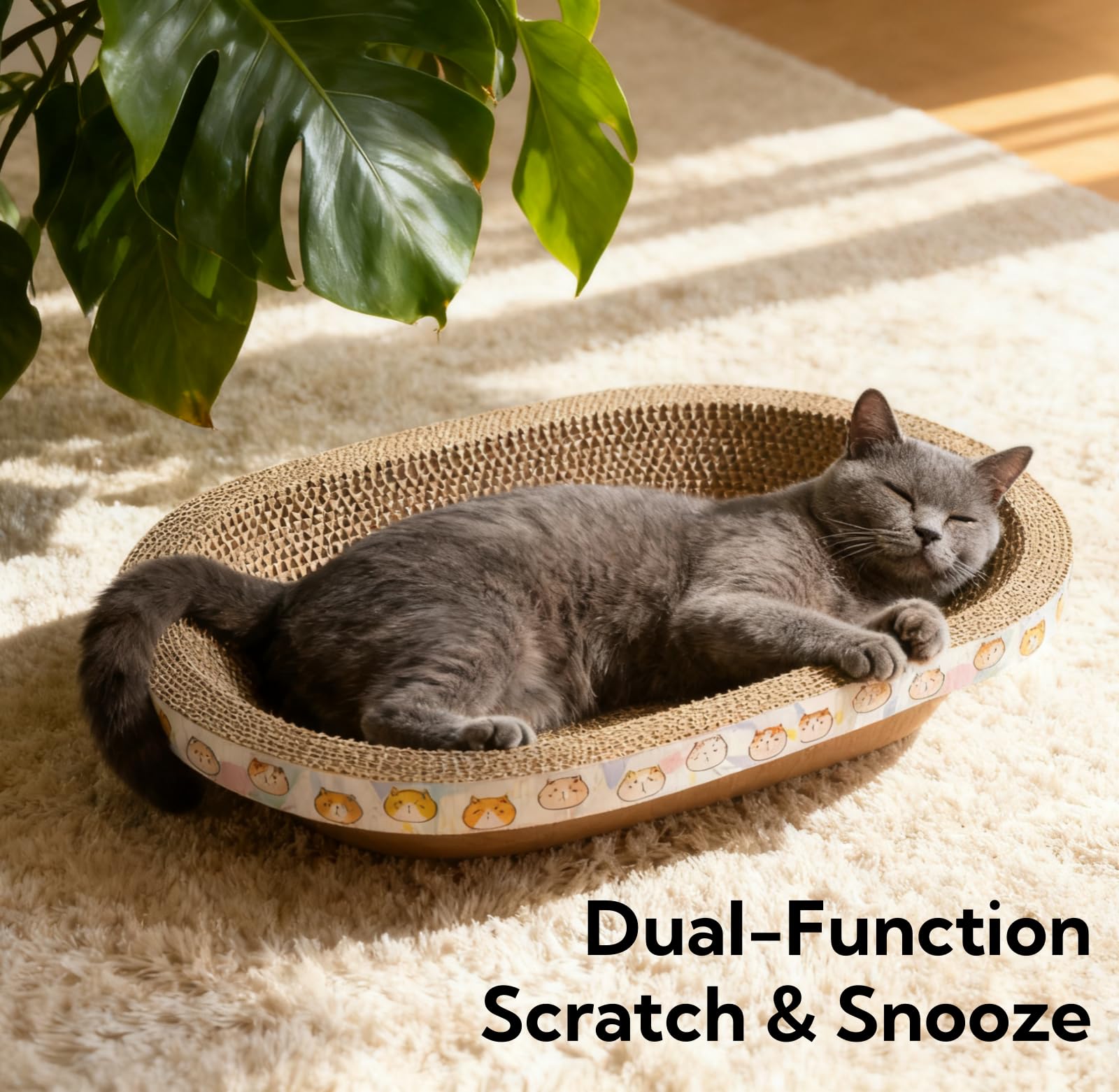 Spindro design moderne chat carton-respirant: s'intègre au décor.