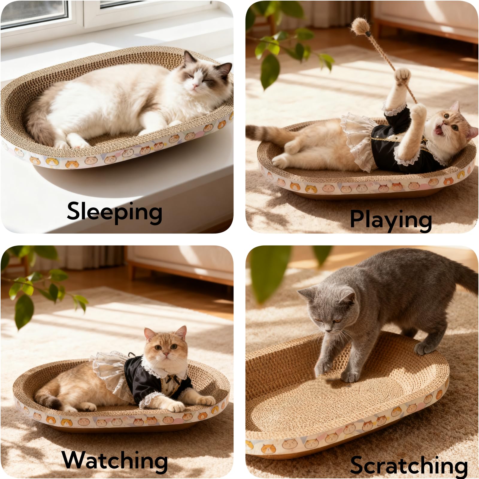 Spindro grattoir chat carton-doux: douceur lors du griffage.