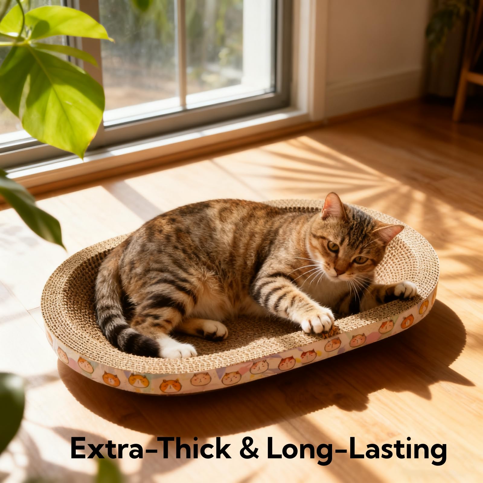 Spindro nid chat carton-confort: espace cosy pour repos.