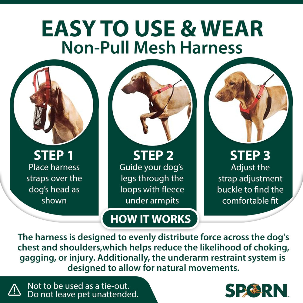 Harnais Sporn taille L/XL: adapté pour grands chiens.