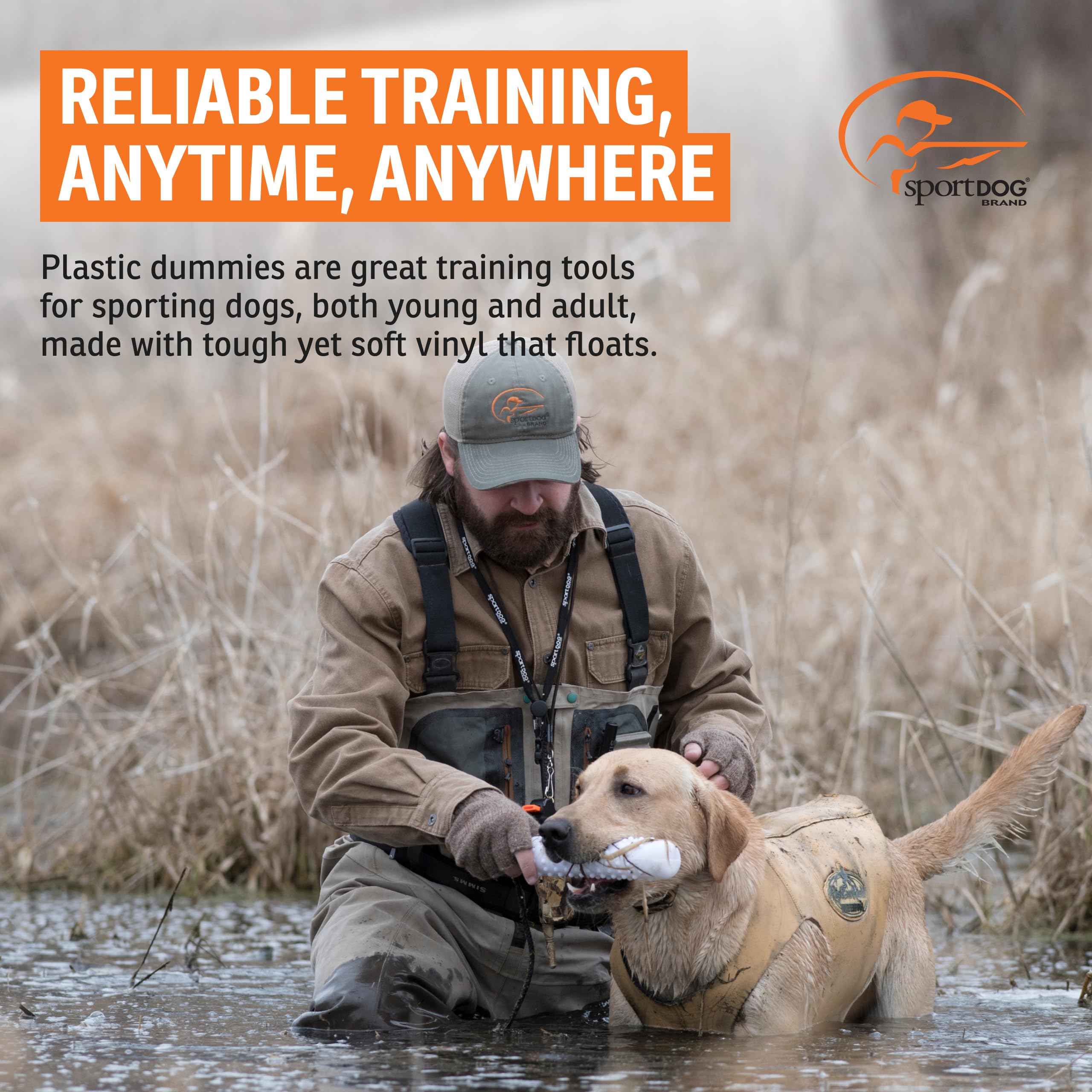 SportDOG Dummies avec soupape gonflable, pour ajuster la flottabilité lors des exercices.