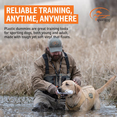 SportDOG Dummies avec soupape gonflable, pour ajuster la flottabilité lors des exercices.