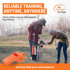 Sifflet SportDOG Roy Gonia avec design ergonomique protégeant l'oreille.