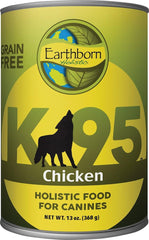 SPORTMiX Earthborn K95 Poulet — ensemble de boîtes 12x13oz, alimentation pratique et complète.
