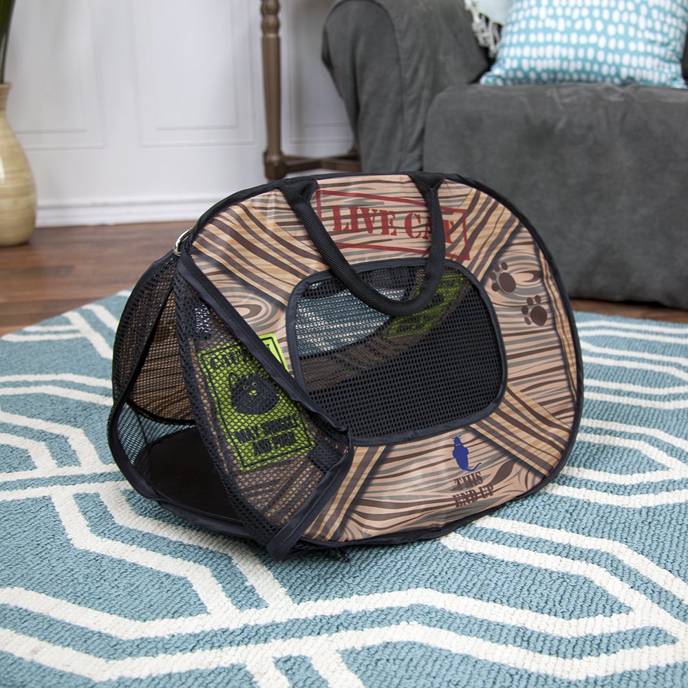 SportPet Designs transporteur chat doux Pattern 20 — Grilles respirantes pour ventilation et vue.