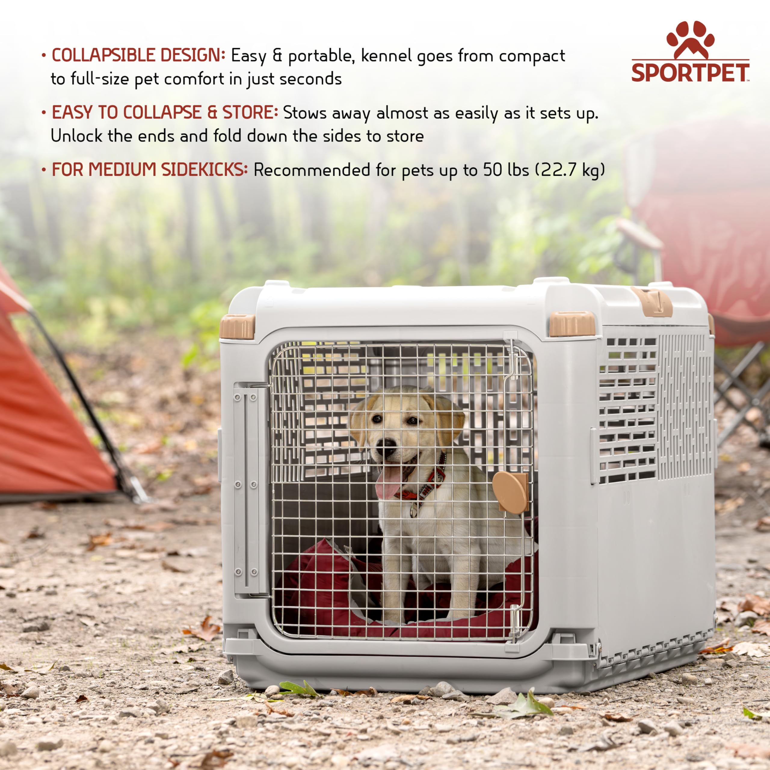 SportPet Designs: ventilation latérale pour le confort pendant le trajet.