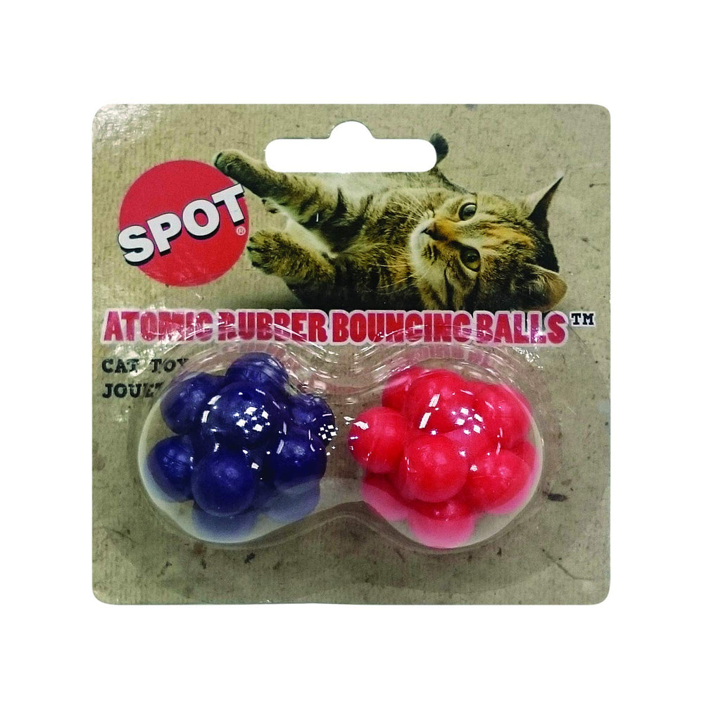 SPOT balle caoutchouc atomique rebondissante, stimule le jeu et l'exercice chez le chat.
