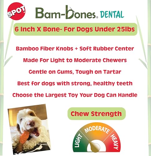 SPOT Bam-Bones X-Bone, texture double et extrémités résistantes pour occuper votre chien