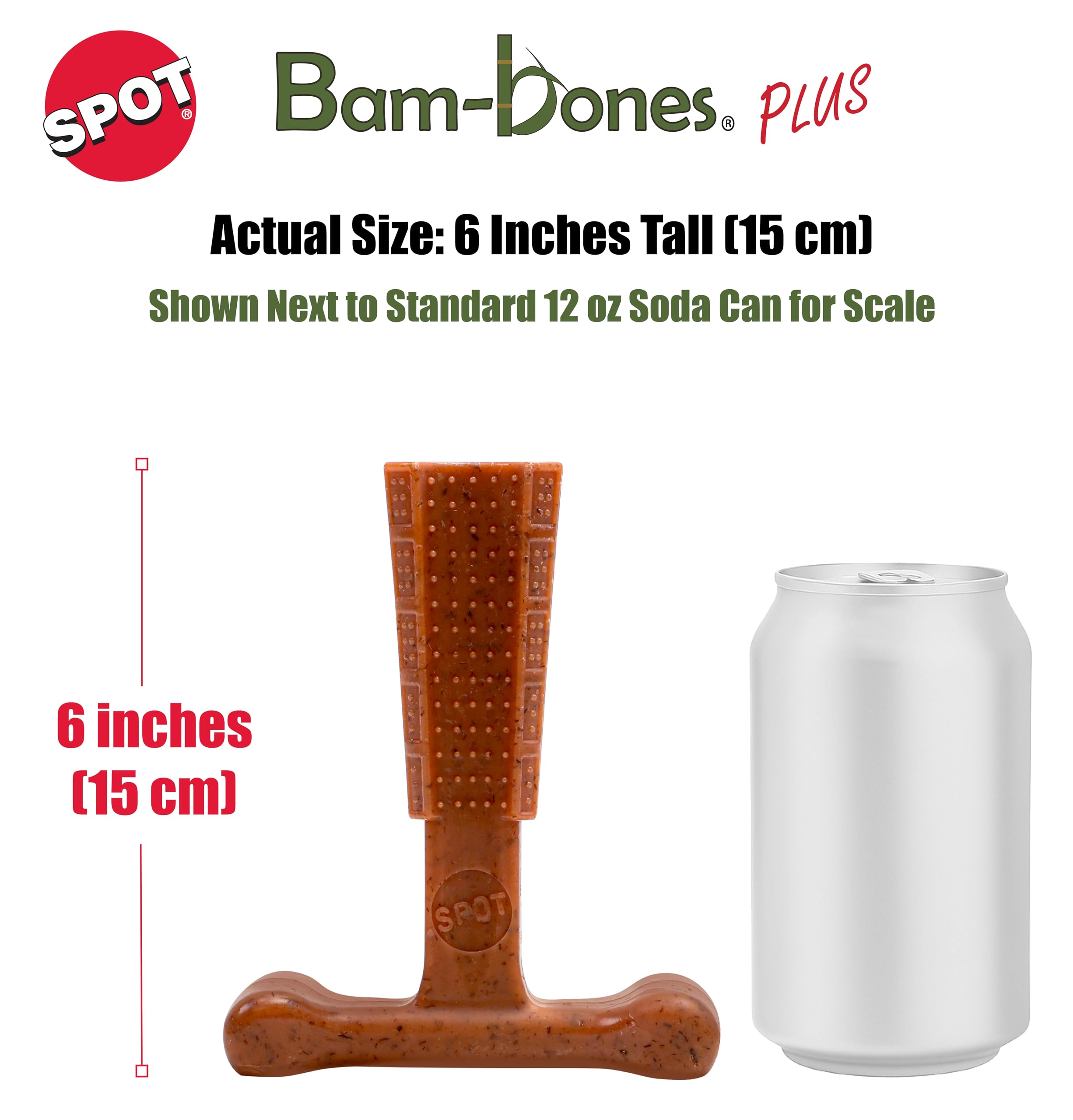 Spot Bam-Bones Plus T-Bone, design sans éclats pour une utilisation en toute sécurité.