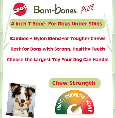 SPOT Bam-Bones Plus T Bone, matières bambou et nylon pour plus de durabilité.