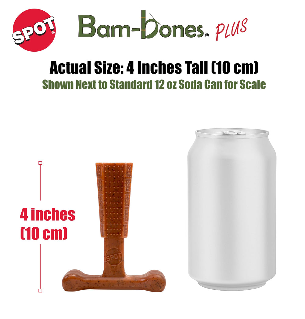 SPOT Bam-Bones Plus T Bone, saveur boeuf qui stimule l’attention et le jeu.