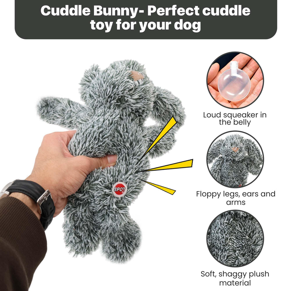 SPOT Cuddle Bunnies disponible en trois couleurs pour varier les sessions de jeu.
