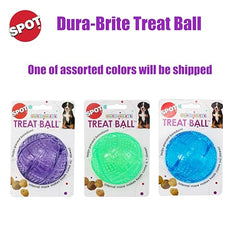 SPOT Dura-Brite Treat Ball, labyrinthe intérieur visible, distribution lente des friandises.