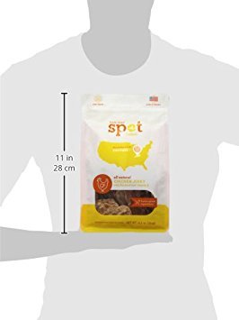 Spot Farms friandises chien qualité humaine, emballage clair, sans antibiotiques.