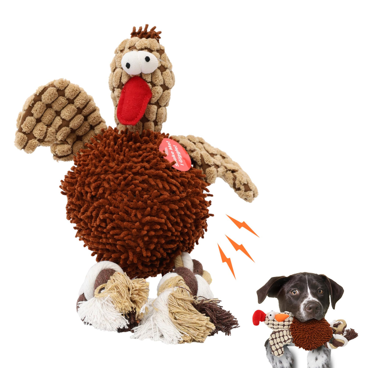 SPOT Gigglers poulet peluche: stimulation auditive lors des jeux