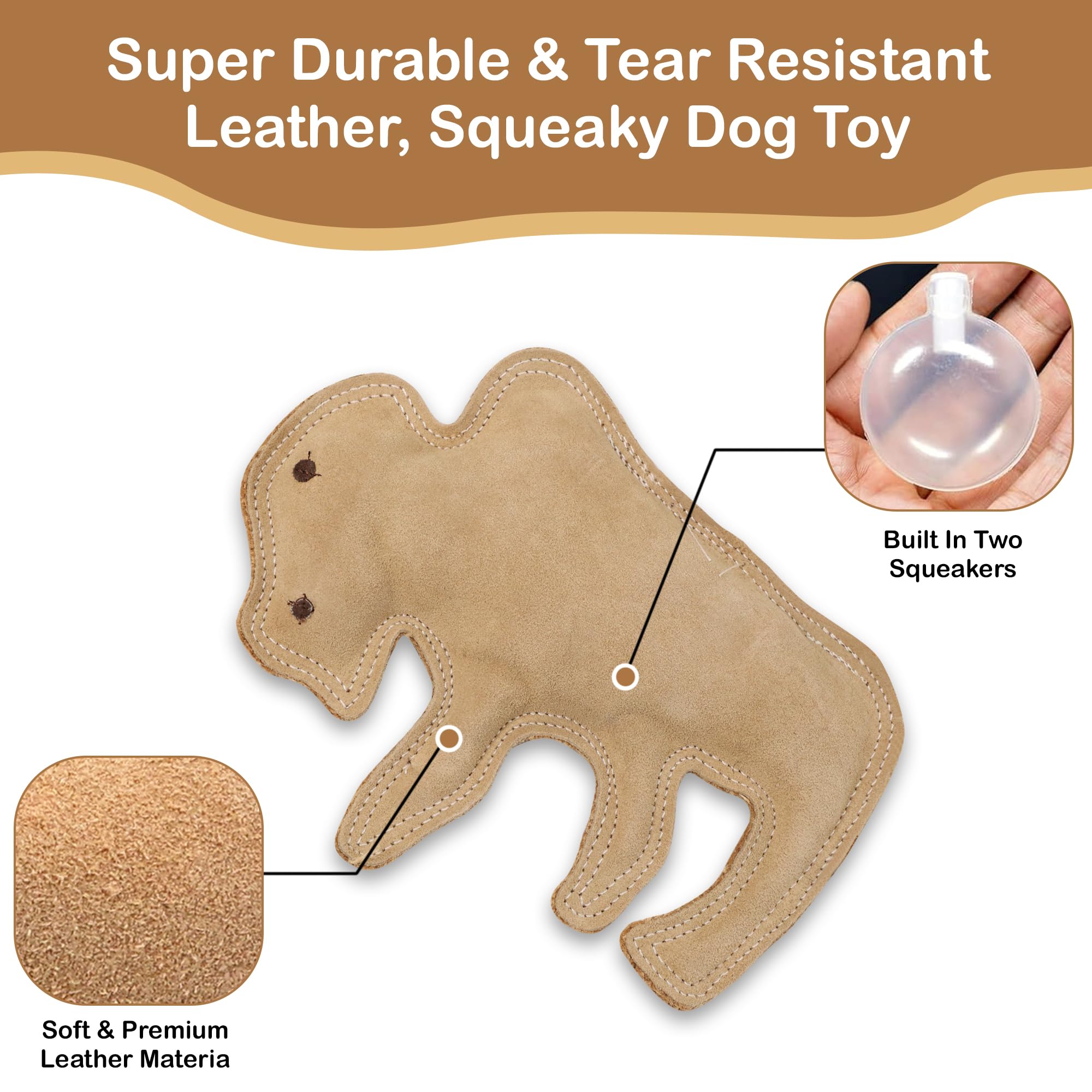 SPOT jouet Buffalo en tissu jute, texture naturelle et stimulante