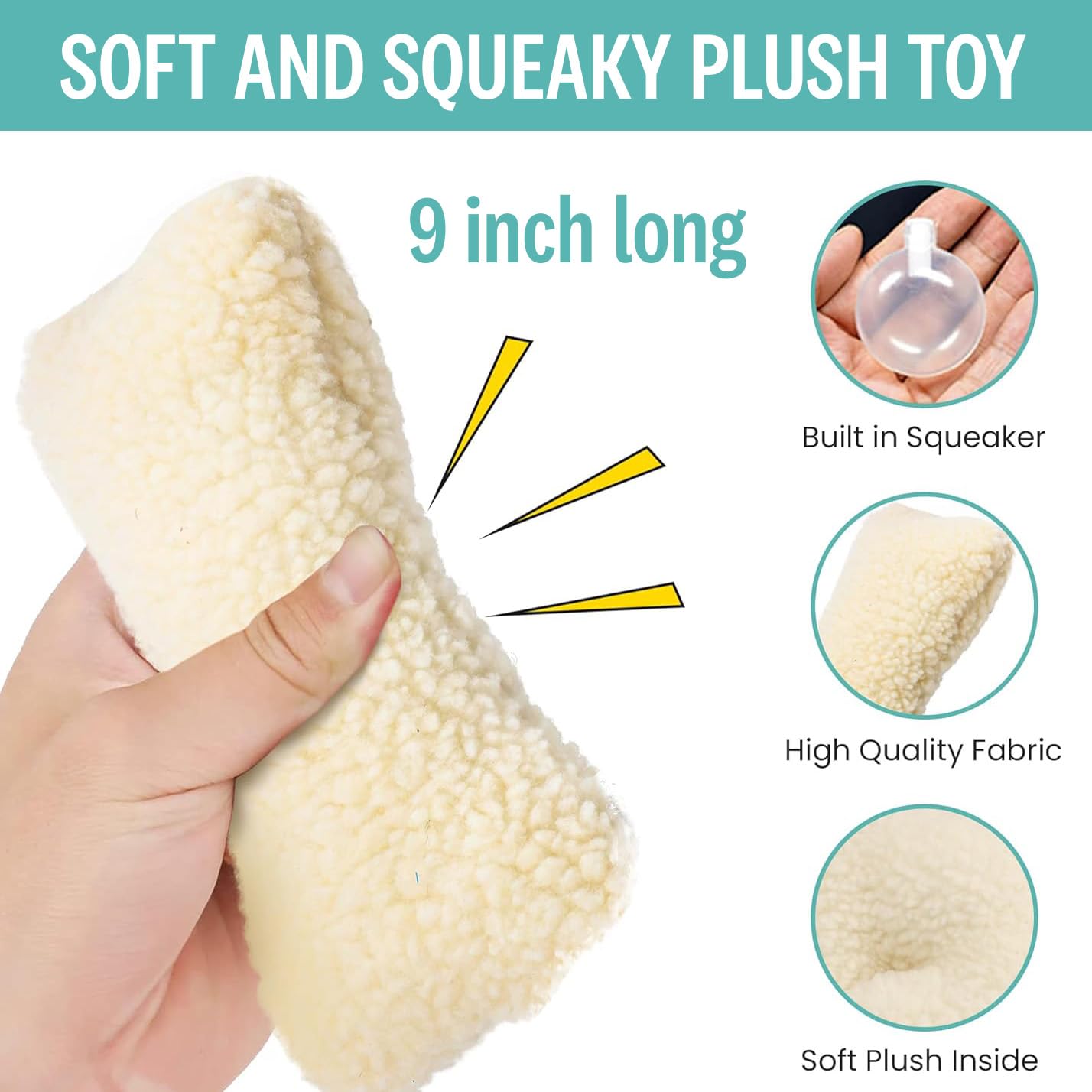 SPOT jouet-os-peluche: sécurité sans plastique pour chiens patients.