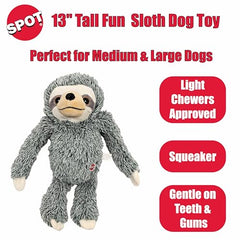 SPOT Fun Sloth peluche chien, doudou doux pour moments de câlin.