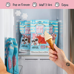 SPOT Pup Ice: emballage sans additifs artificiels.