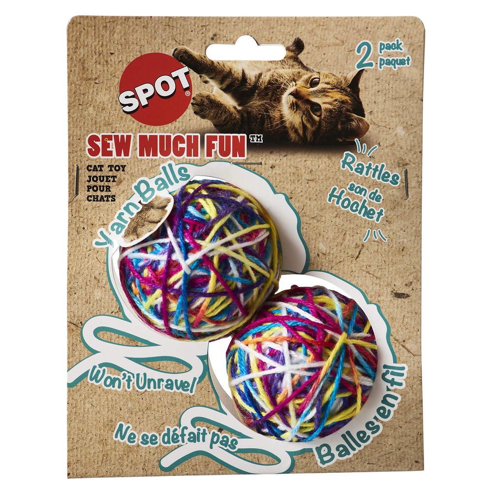SPOT Sew Much Fun balle laine chat, texture attrayante pour jouer et griffer.